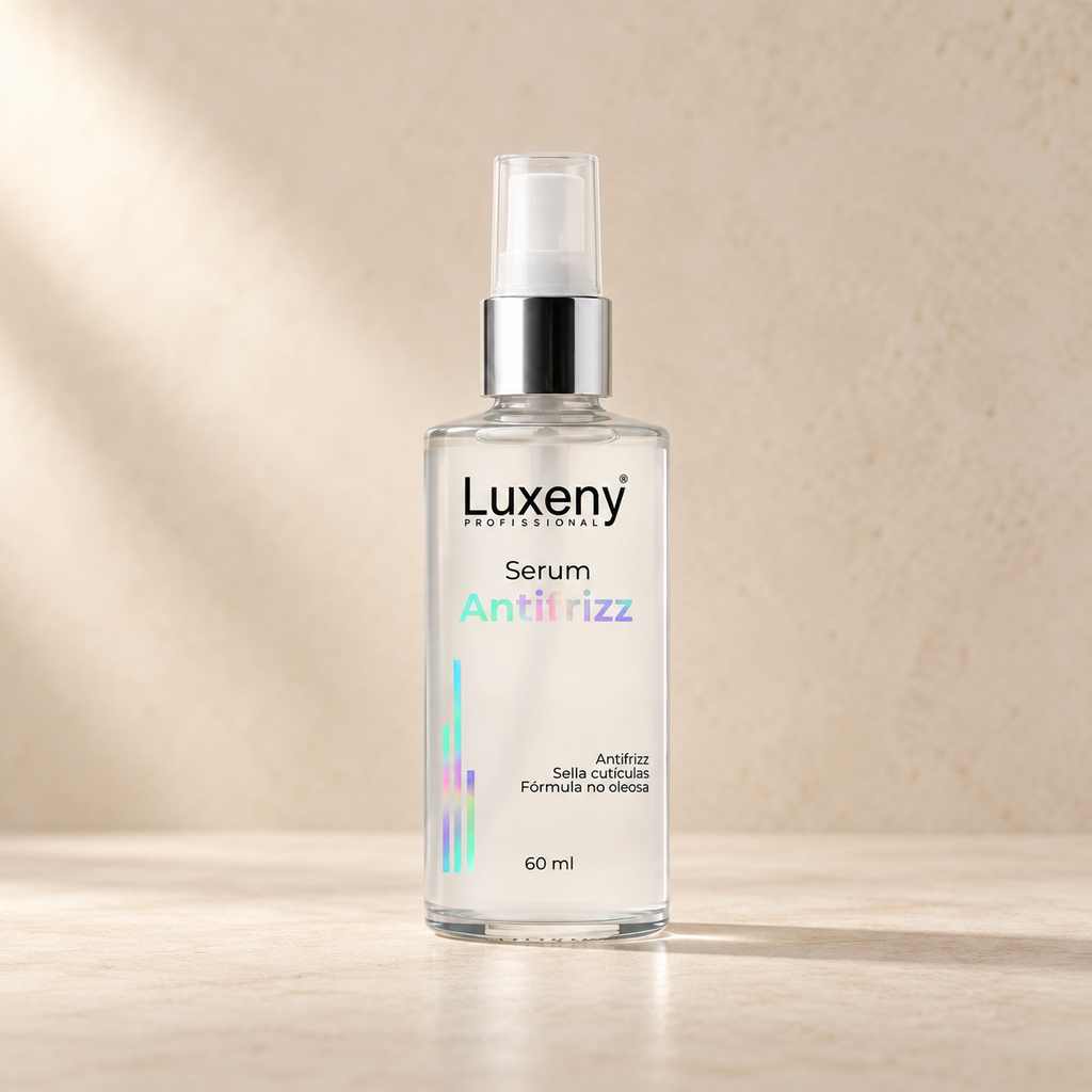 Sérum capilar Luxeny antifrizz para puntas y brillo 60 ml, envase frontal