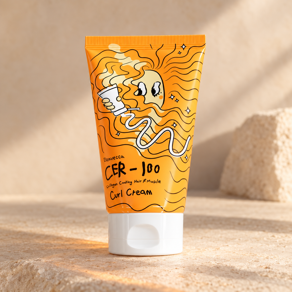 Crema para rizos Elizavecca CER-100 Curl Cream 120 ml, envase frontal