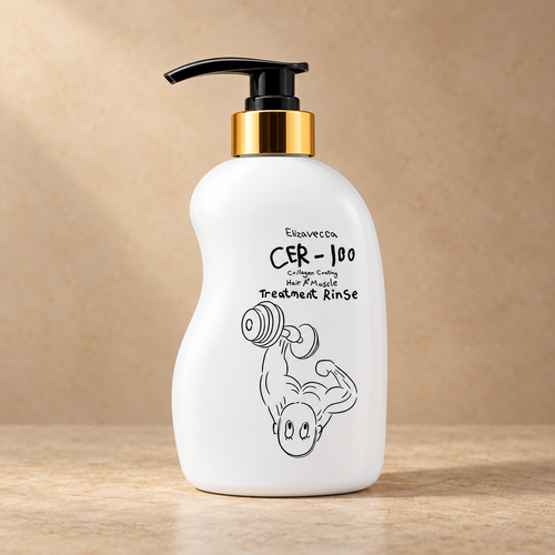 Acondicionador Elizavecca CER-100 con colágeno y ceramida 500 ml, envase frontal