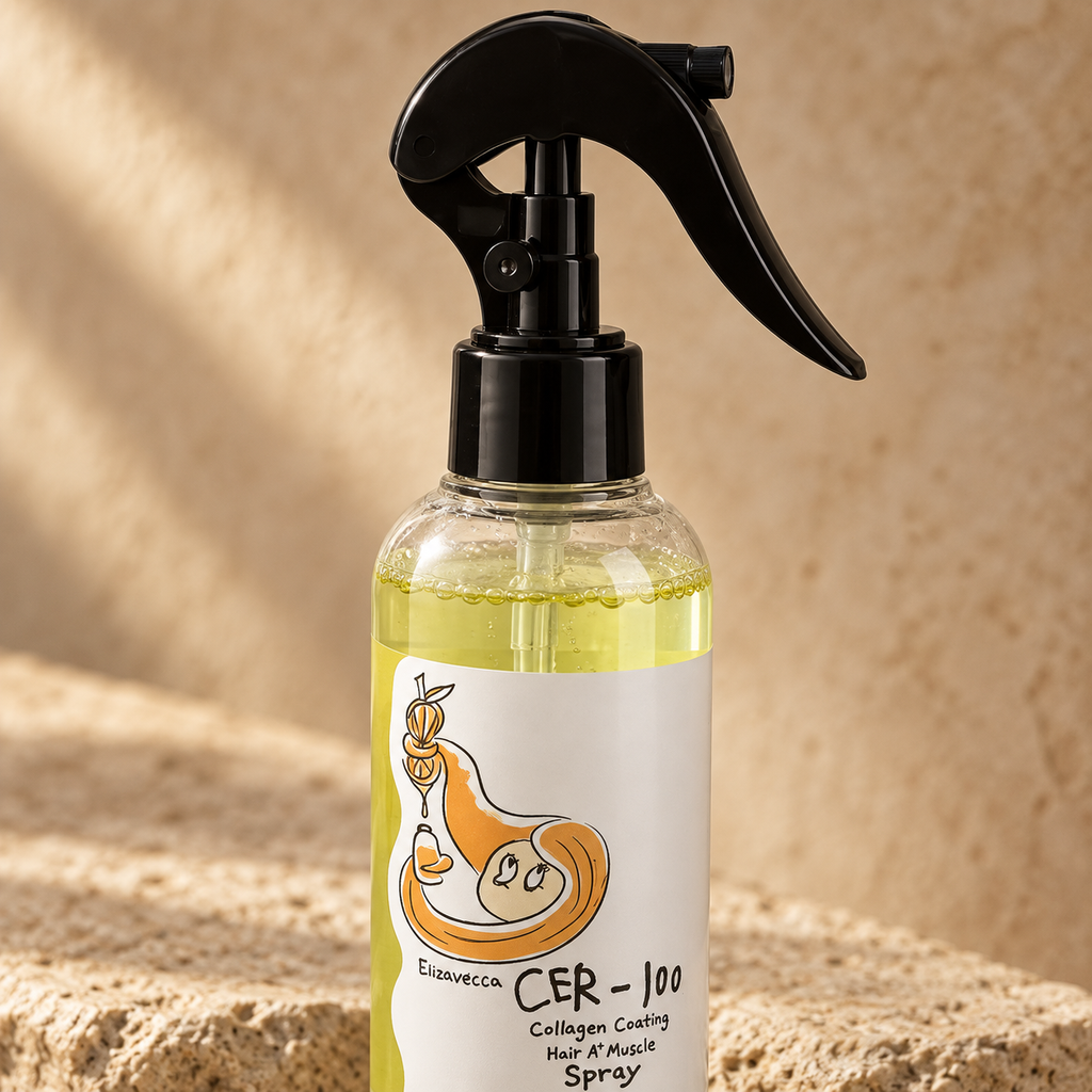 Detalle del spray de la Bruma capilar Elizavecca CER-100 con colágeno 250 ml