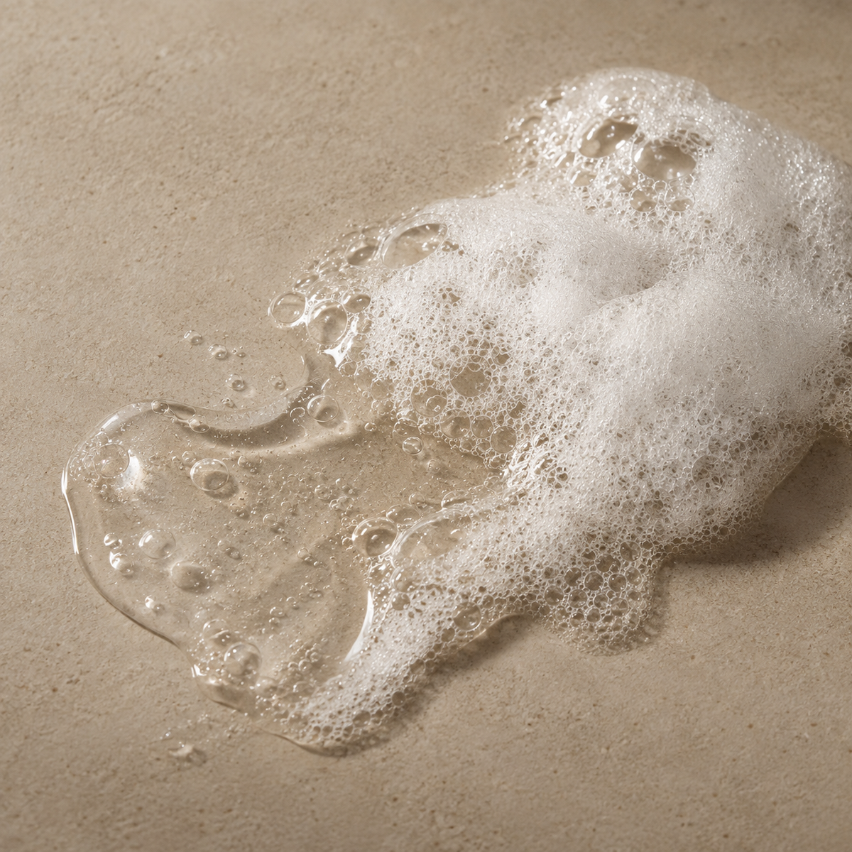 Textura en gel y espuma del Shampoo anticaída Luxeny Jaborandi para cabello débil 300 ml
