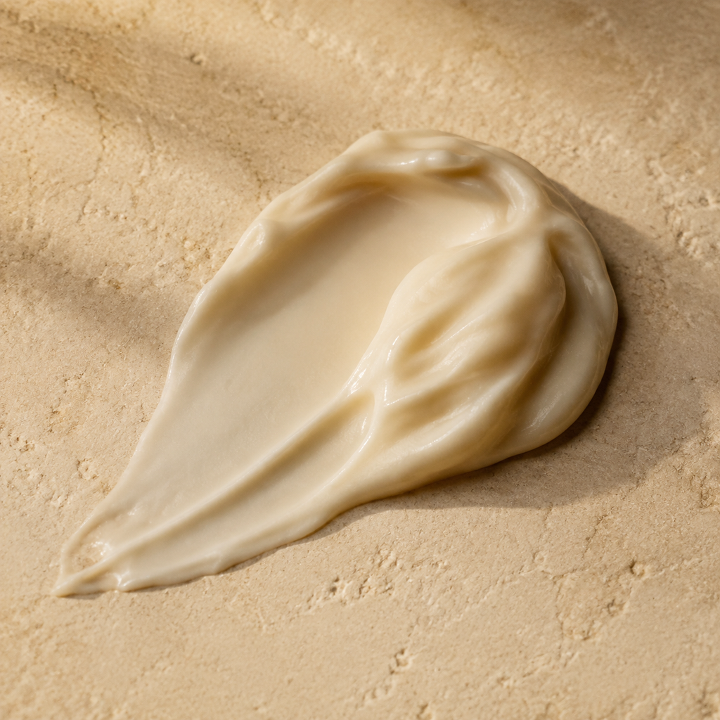 Textura en crema de la mascarilla del Dúo NaturVital ColourSafe cabellos castaños, shampoo y mascarilla
