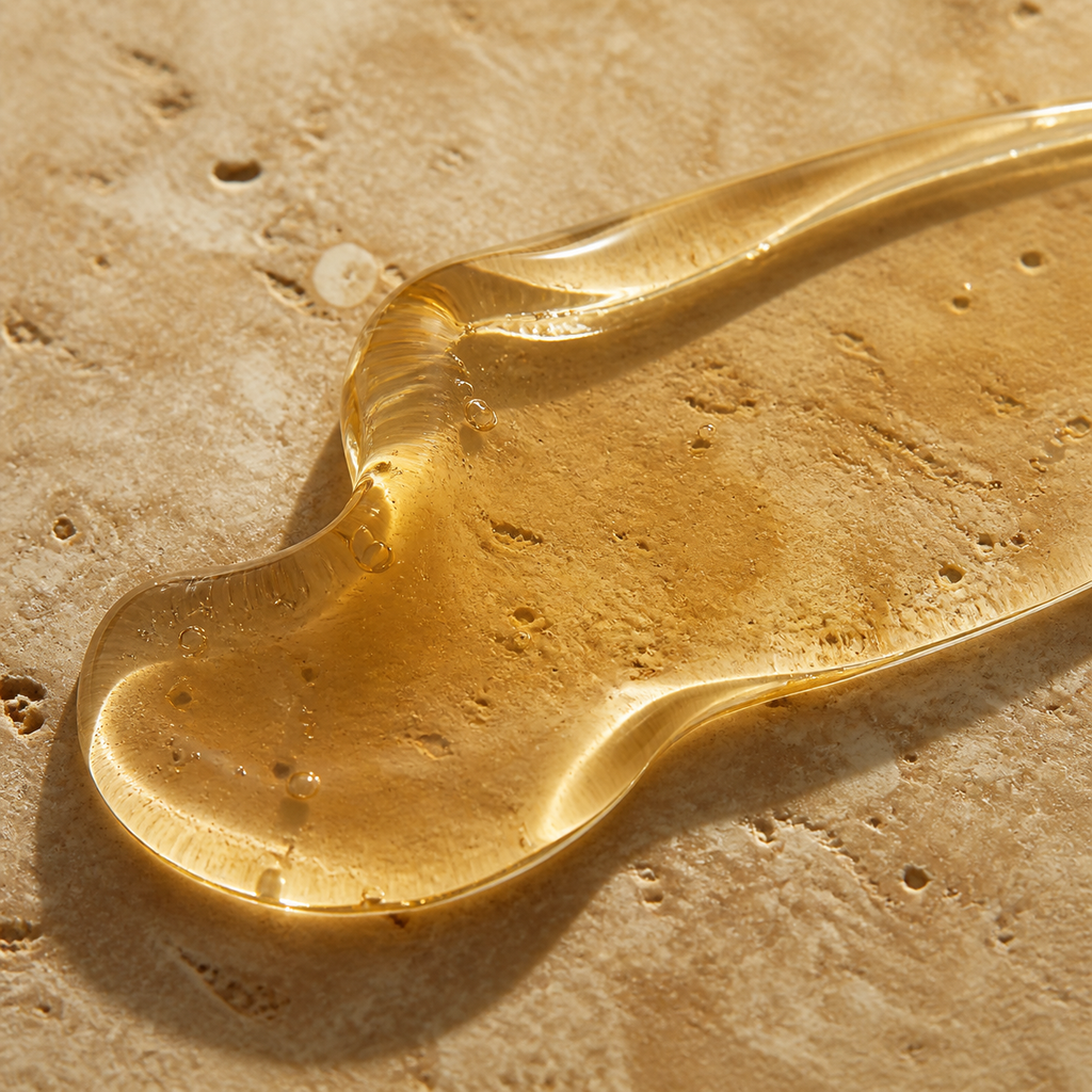Textura en gel ámbar del Shampoo NaturVital Curly para cabello rizado y ondulado 280 ml