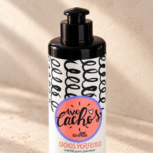 Detalle de la etiqueta Cachos Perfectos de Griffus: crema para peinar