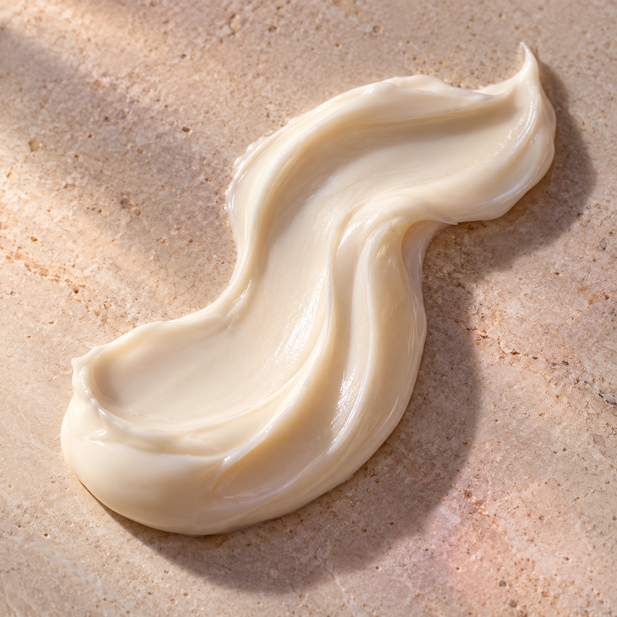 Textura cremosa marfil de la crema sobre piedra clara