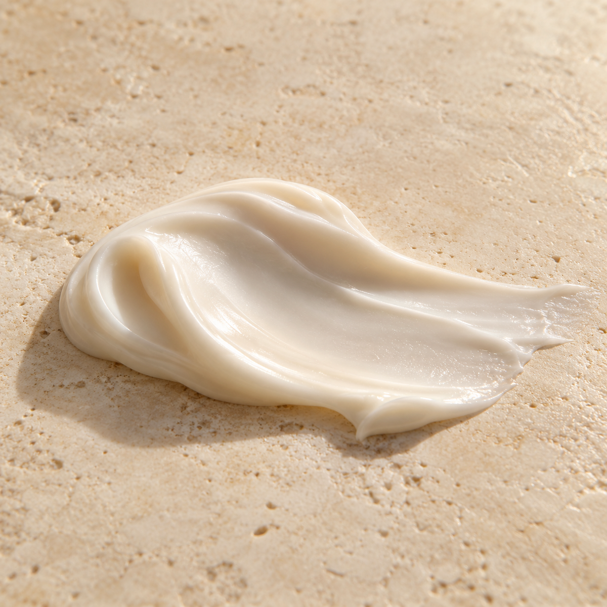 Textura cremosa marfil de la crema sobre piedra clara
